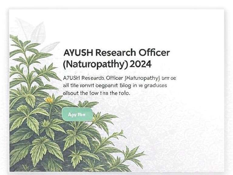 AYUSH Research Officer (Naturopathy) Job Vacancy 2024