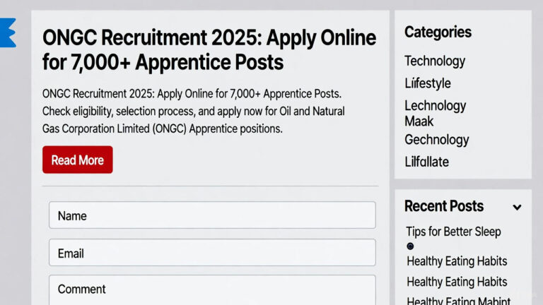 ONGC Apprentices 2025 Recruitment Notification